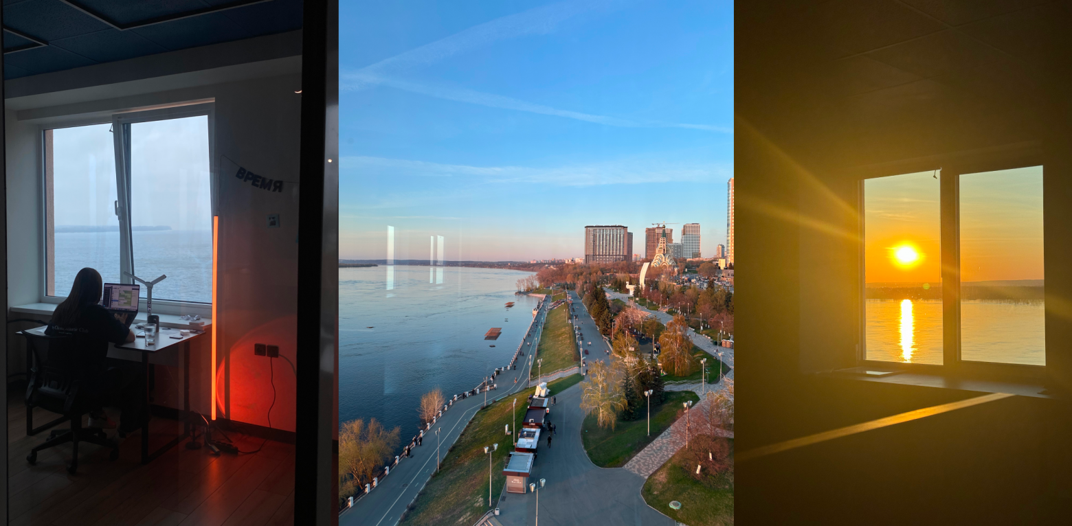 Наш вайбовый офис с лучшими видами и волжскими закатами 🌅