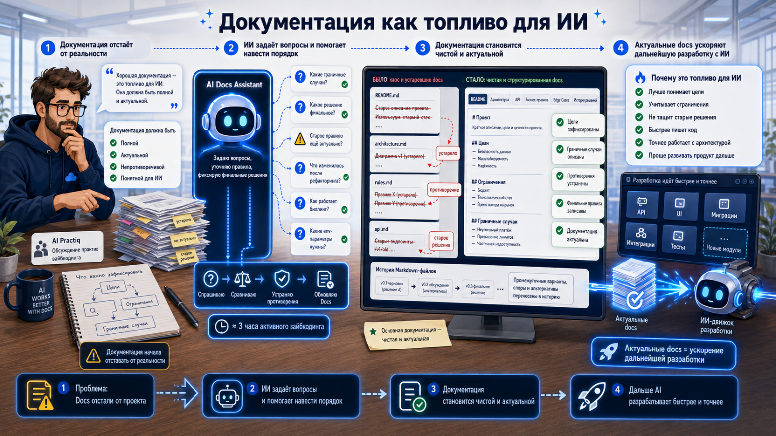 Без документации ИИ далеко не уедет: мои грабли на проекте - 1 Без документации ИИ далеко не уедет: мои грабли на проекте - 1