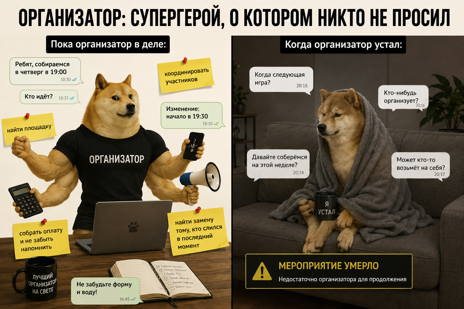Большинство людей не хотят организовывать мероприятия. И это нормально - 3 Большинство людей не хотят организовывать мероприятия. И это нормально - 3