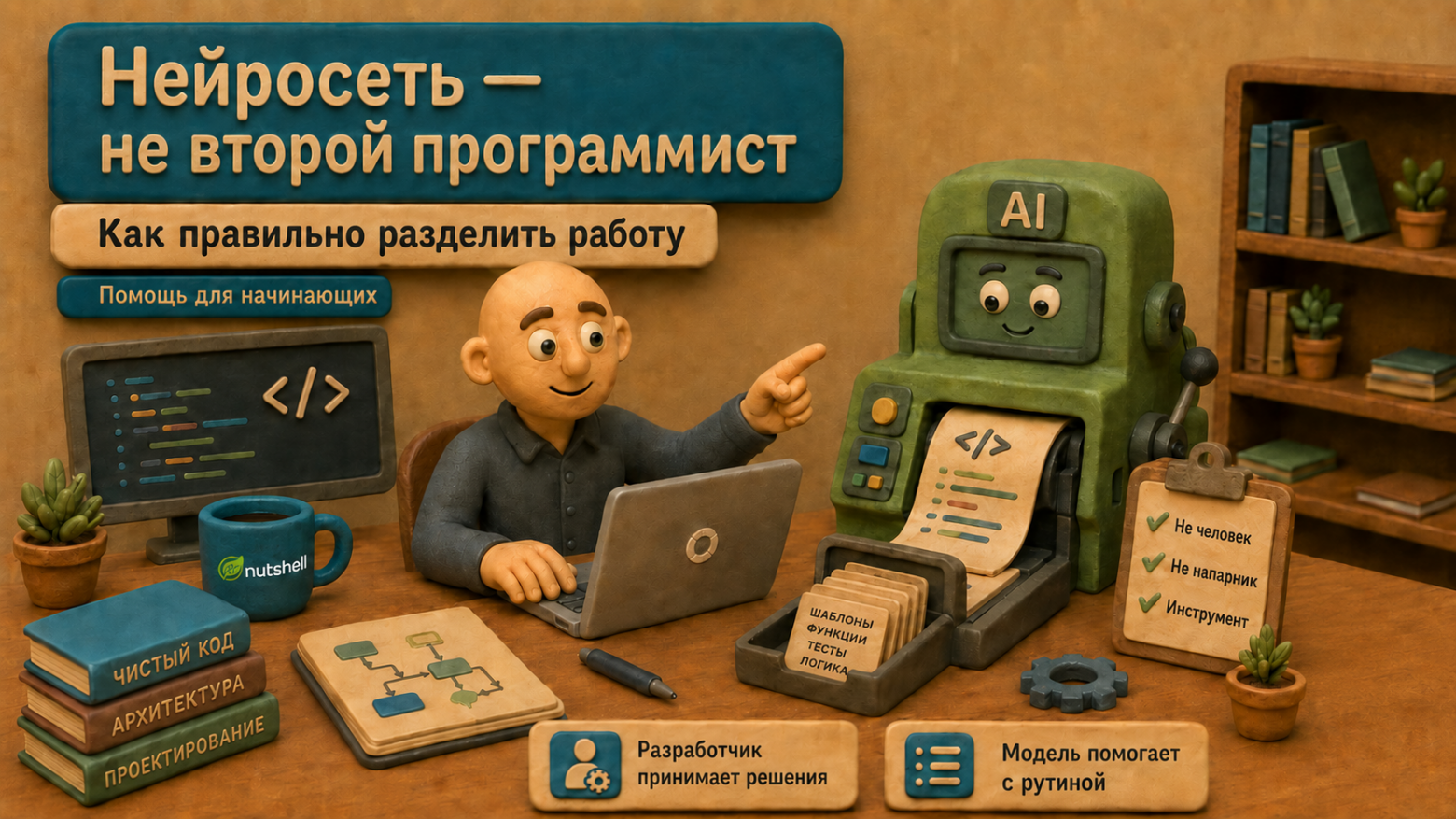 Нейросеть — не второй программист. Как правильно разделить работу. Помощь для начинающих - 1