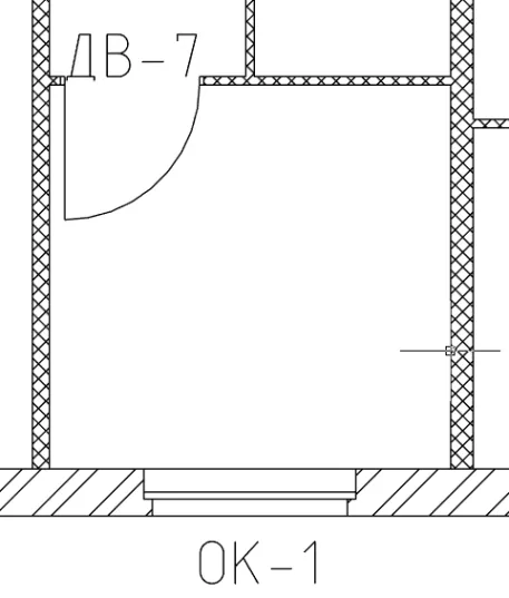 Рис. 9. Отображение двери и окна на 2D-плане