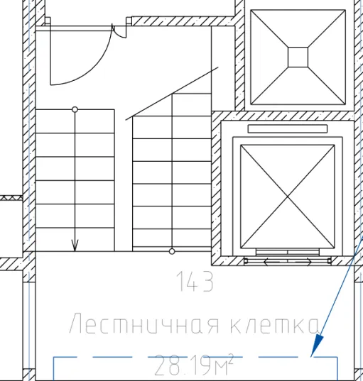 Рис. 10. Отображение лестницы на 2D-плане