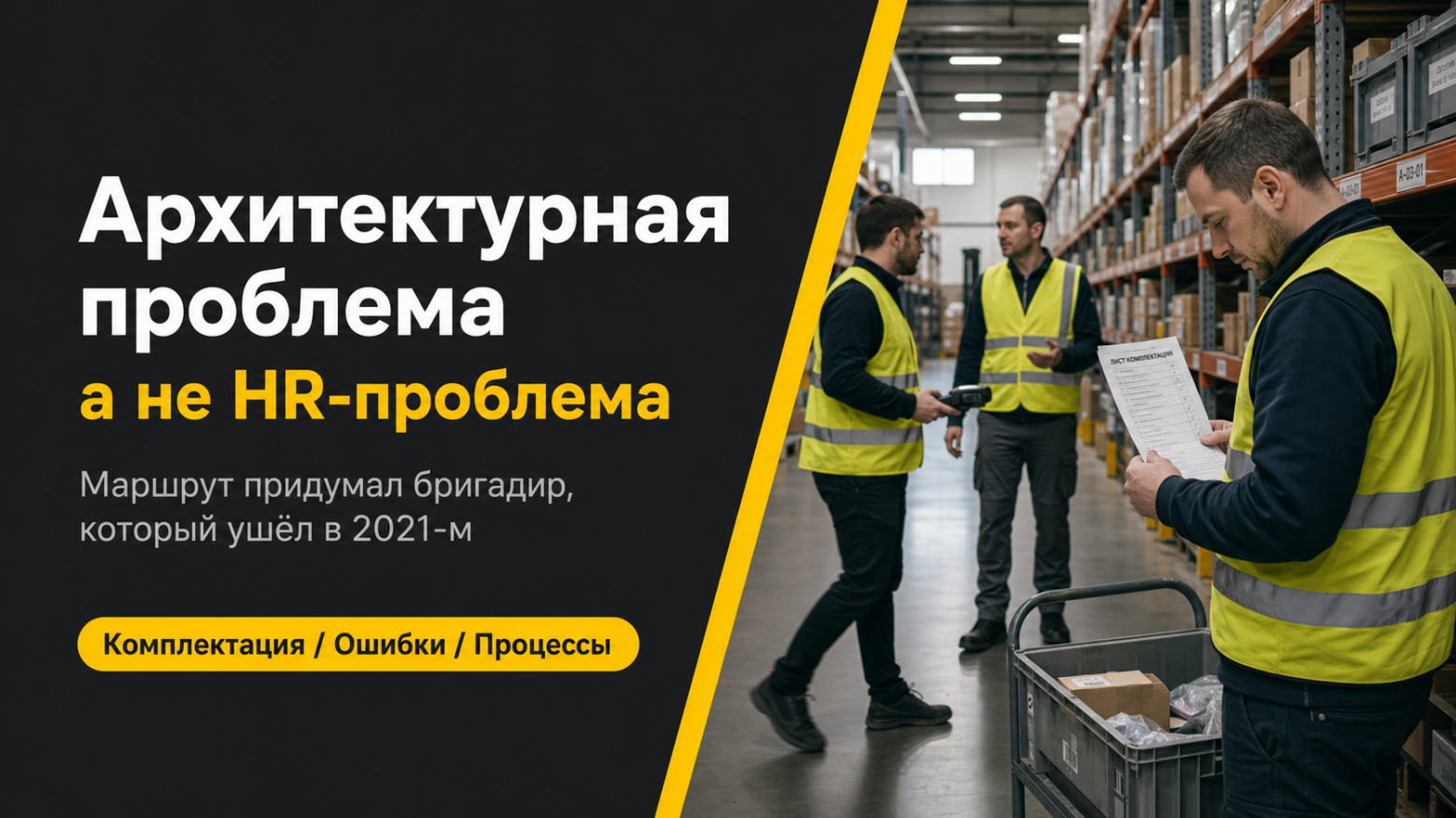 Когда процессы не формализованы, склад проседает при каждой смене сотрудника  