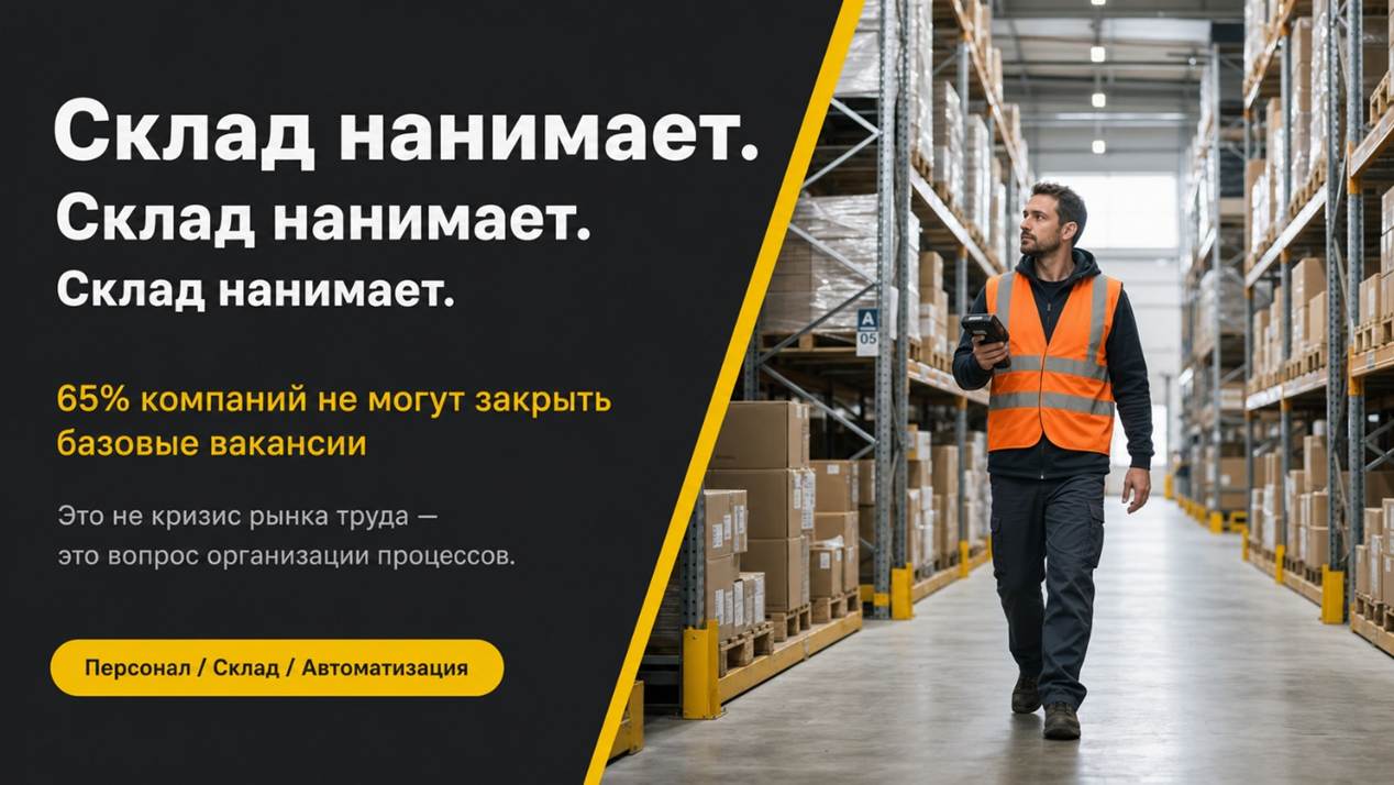 65% компаний не могут закрыть базовые вакансии на складе  