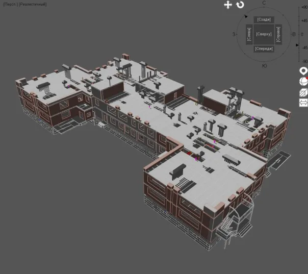 Рис. 1. Сводная 3D-модель здания детского сада