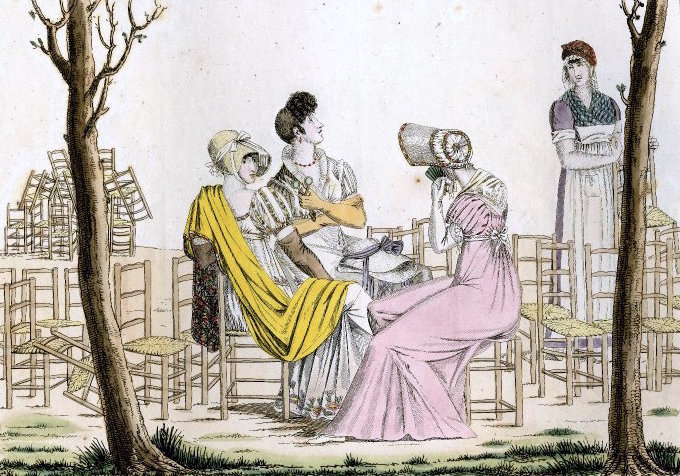 Скучающие на Лоншане. Карикатура из серии «Хороший вкус». Франция, 1802–1812 годы © The Trustees of the British Museum