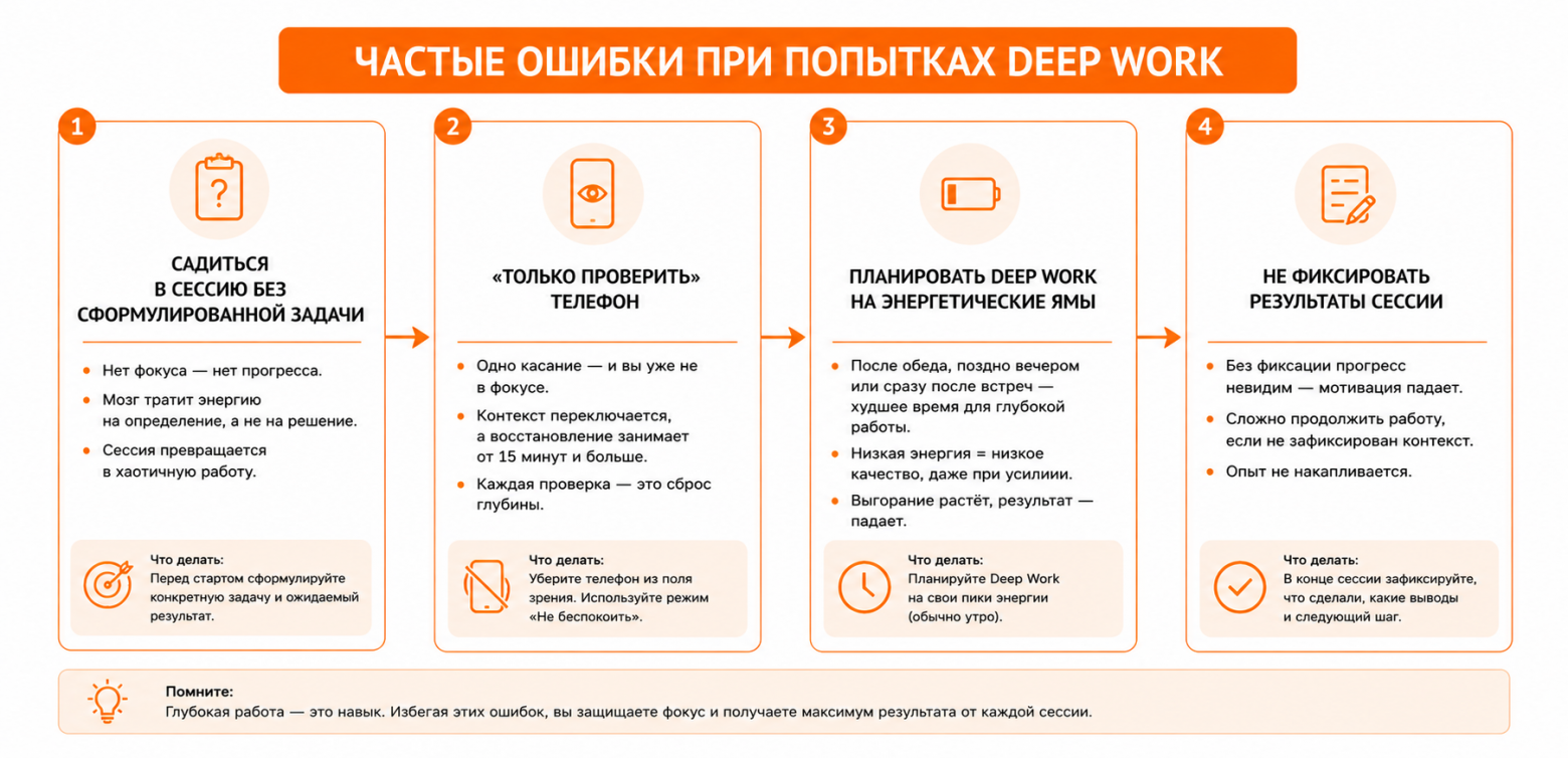 Deep Work: как выделить 4 часа для глубокой работы и не отвлекаться - 9
