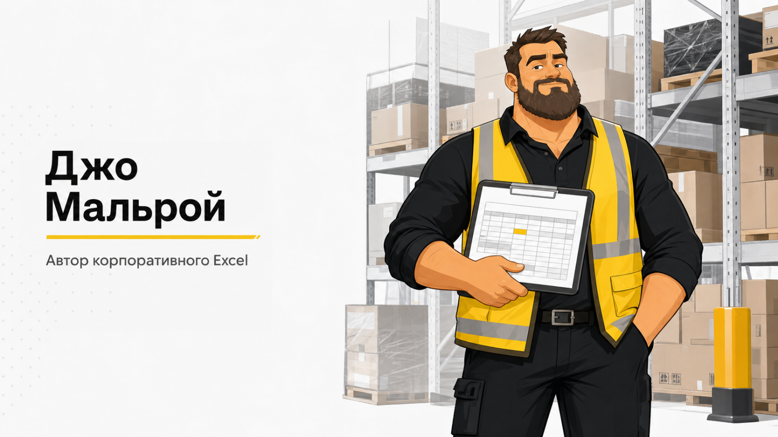 Джо Мальрой — автор корпоративного Excel как альтернативы WMS на складе  