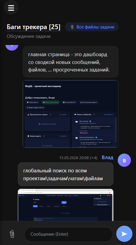 Ничего сверхъестественного - просто мобильный вид чата, на весь экран