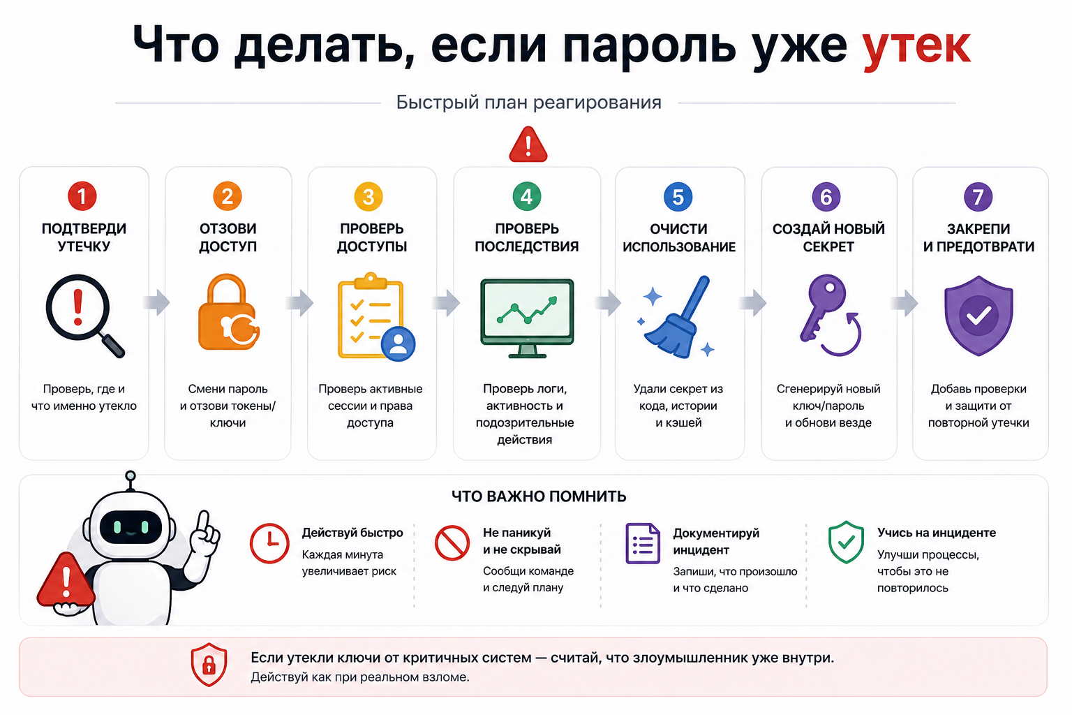 План действий при утечке секрета
