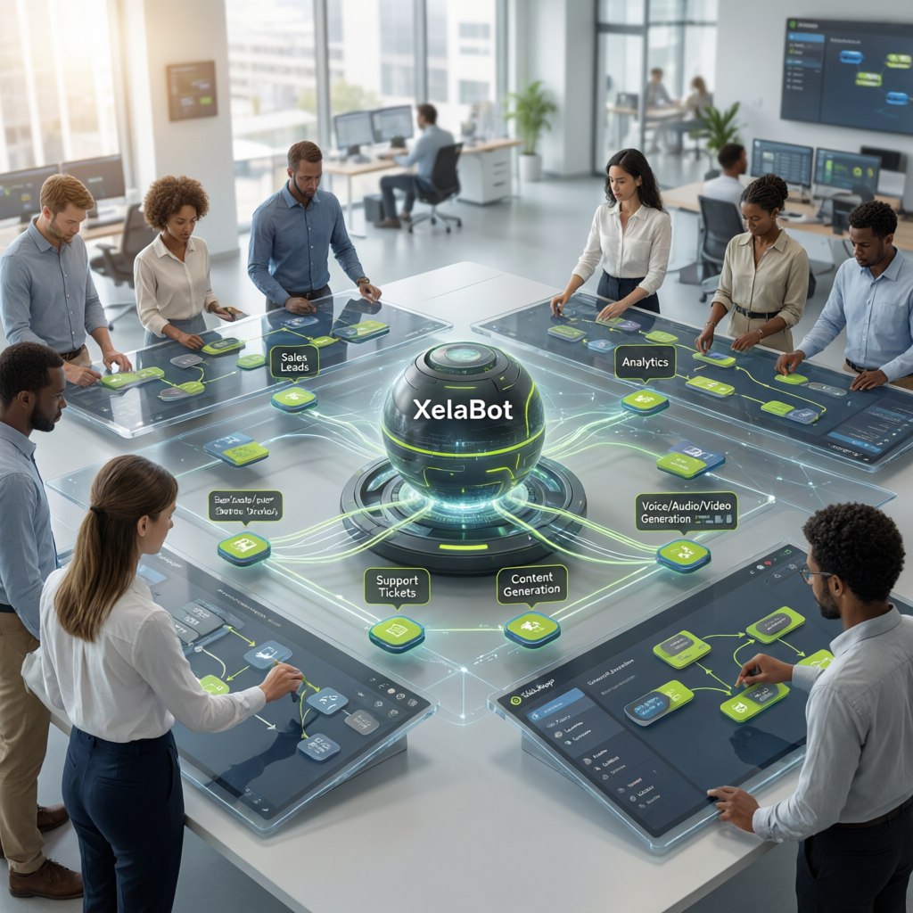 Схема работы главного агента XelaBot компании XelaGroup Схема работы главного агента XelaBot компании XelaGroup