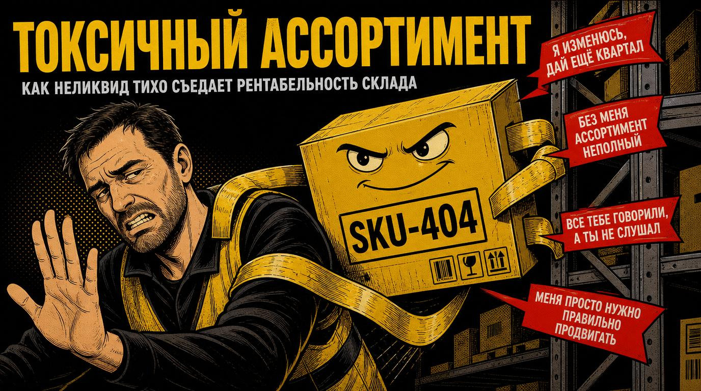 Токсичный ассортимент на складе.