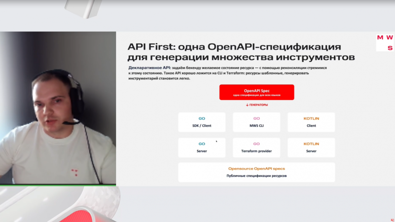 Примеры Александра Бухалко, ведущего разработчика MWS Cloud Platform, OpenAPI-инструментов