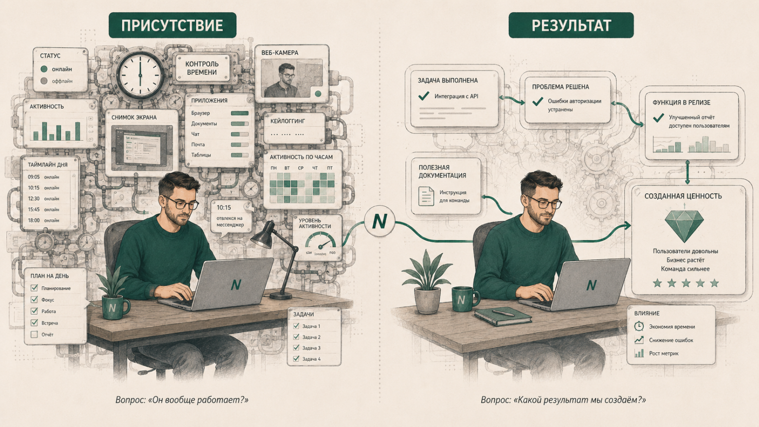 Восемь часов онлайн ≠ восемь часов работы. Зачем мы вообще логируем время сотрудников? - 4