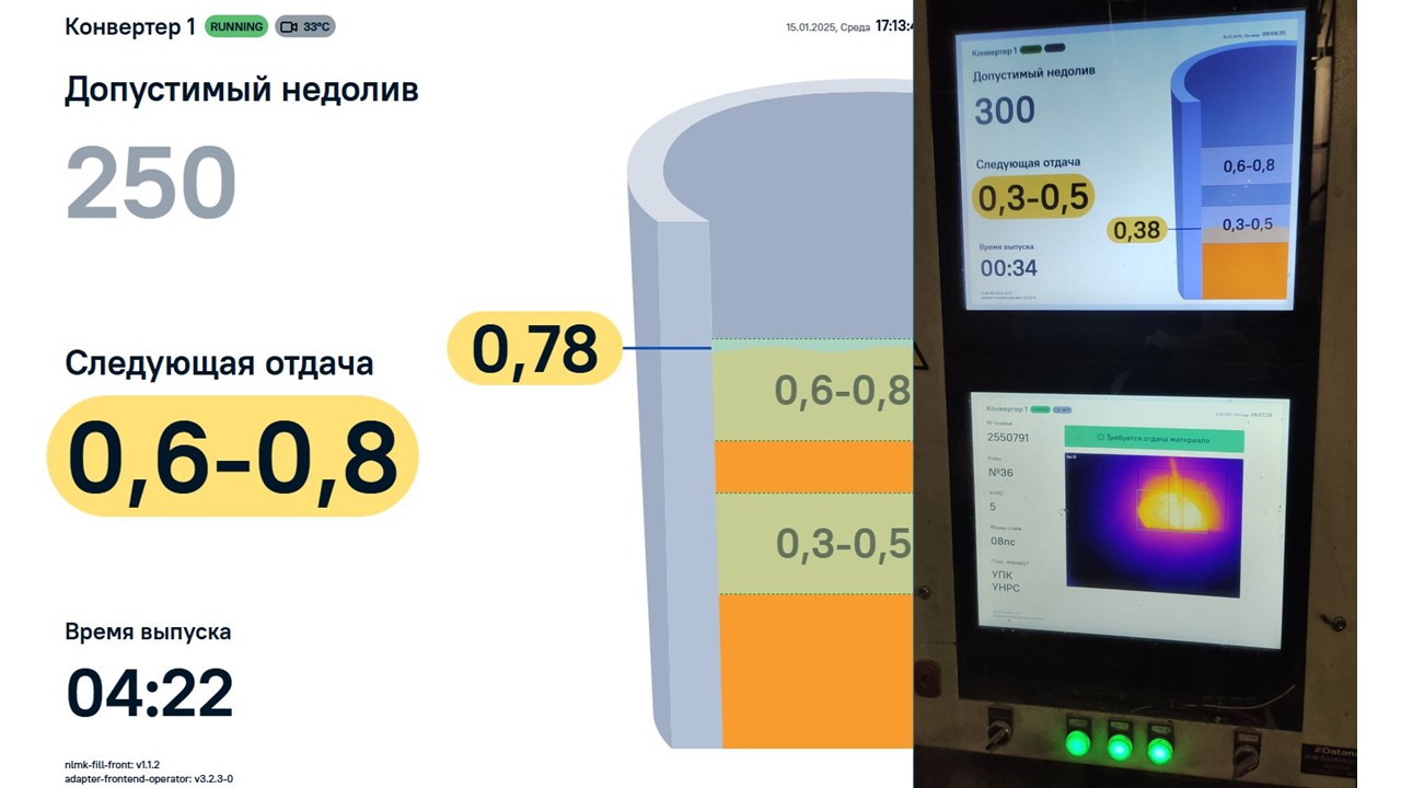Наши сталевары теперь видят перед собой вот такую картинку