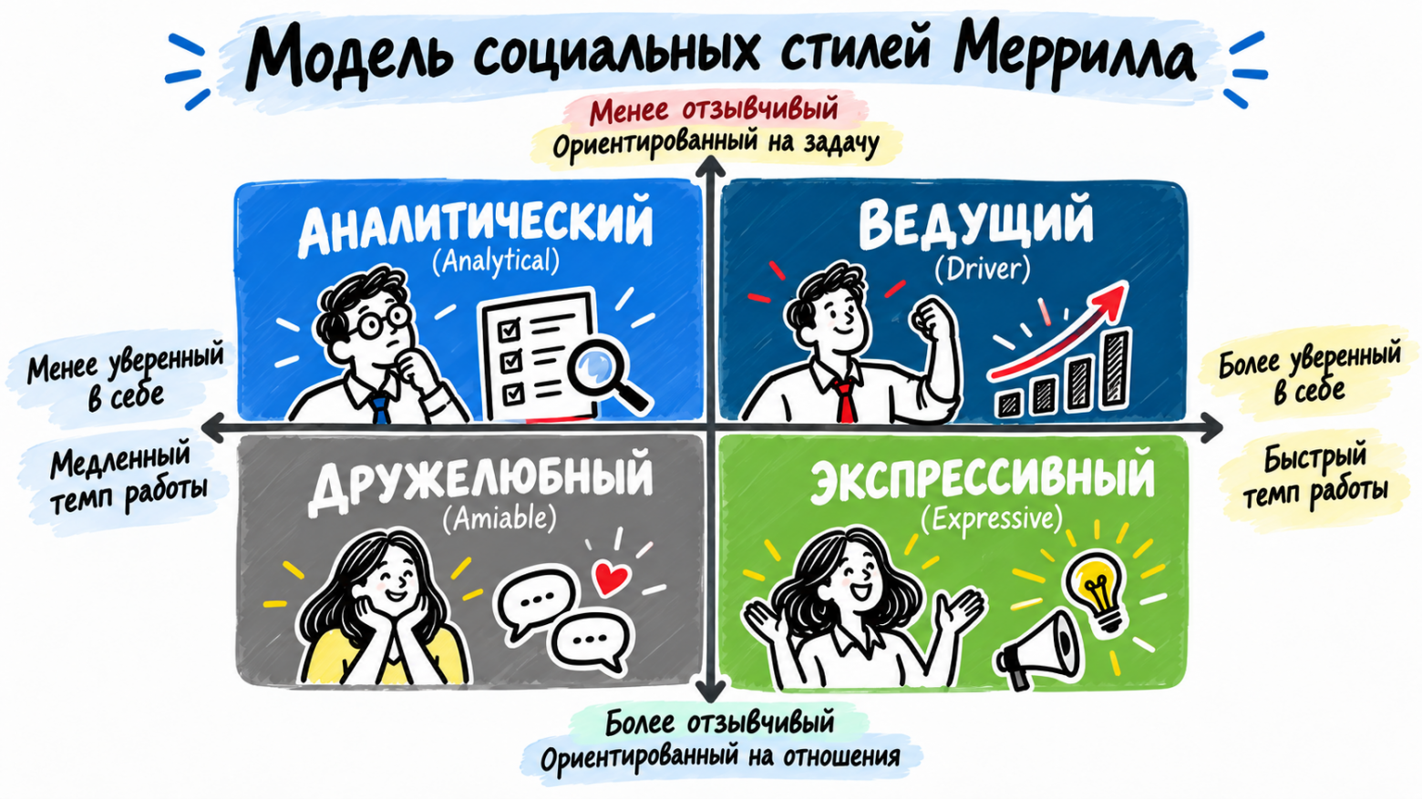 Визуальное описание Социальных стилей