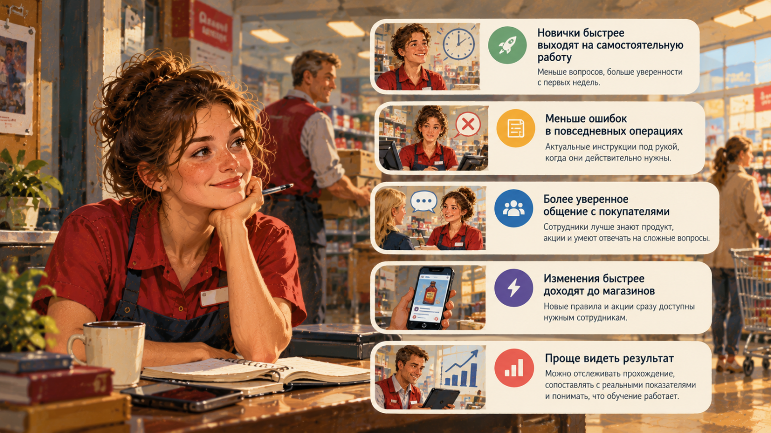 Микрообучение в ретейле: как научить сотрудников новому за пять минут - 4 Микрообучение в ретейле: как научить сотрудников новому за пять минут - 4
