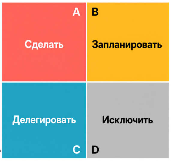 Матрица Эйзенхаура. Источник картинки — Qwen.