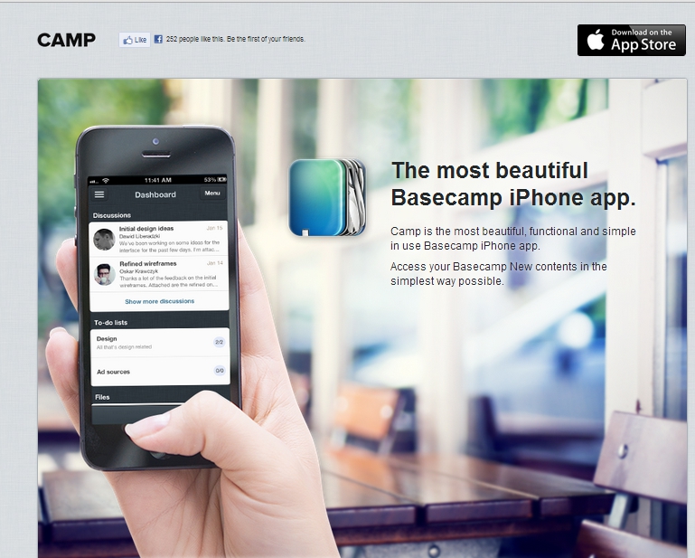 37 signals выпустили официальное iOS приложение для Basecamp. Спустя 8 лет после запуска