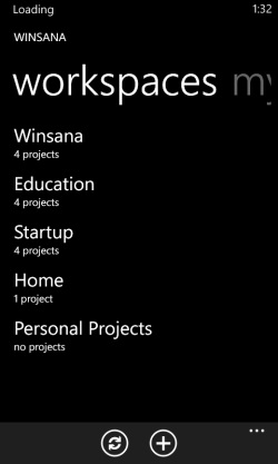 Winsana – клиент для сервиса управления задачами Asana на вашем Windows Phone